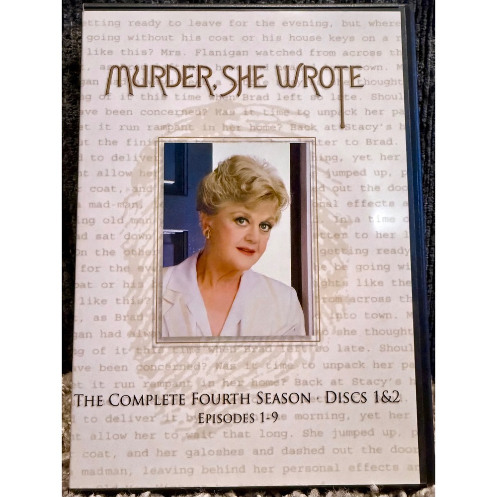 Murder She Wrote DVD Fourth Season Discs 1&2 Angela Lansbury Mystery Excellent